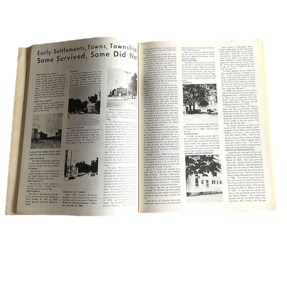 1972 100 Years Old Settlers White County Indiana Architecture Military History - Picture 3 of 8